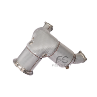 Collecteur d'échappement haute performance 200 cellules pour Audi S4 S5 3.0T B9.5 2019-2024 en acier inoxydable 304 avec isolation thermique – Amélioration du tuyau de descente