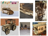 OEM ODM Fabrik 3D Zusammenbaubares Holzhandwerk Spielzeug Laserschnitt Holz Sperrholz UV-Druck