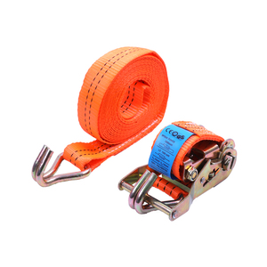 格納式ヘビーデューティー2000kg CE認証高強度ポリエステルラチェットタイ1.5インチ38mmダブルJフックストラップ - Product Image 2