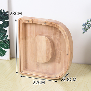 Blocs de construction de l'alphabet en acrylique Tirelire en bois de haute qualité Usine Vente en gros Tirelire Bois Spot Design - Product Image 6