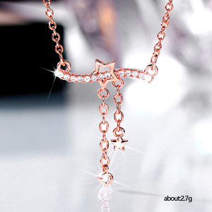 Collar con colgante de borla para mujer, elegante cadena de joyería para la clavícula - Product Image 5