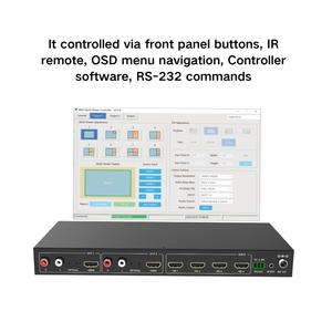 Pinwei ตัวสลับสัญญาณ <span class=keywords><strong>HDMI</strong></span> ไร้รอยต่อสำหรับ4K60Hz <span class=keywords><strong>4X2</strong></span>พร้อมตัวแยกสัญญาณเสียงและช่องออปติคอล - Product Image 2