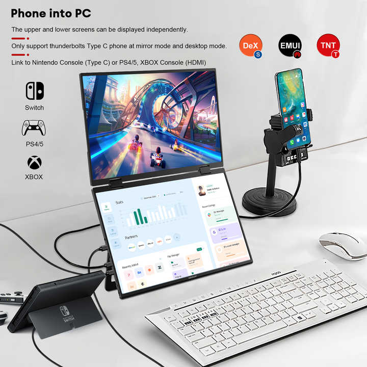 Популярный и популярный монитор Z14W с двумя экранами и 10-точечной ...