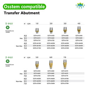 Dual Abutment Transfer Abutment Voor Ostem Tandheelkundige Rechte Hex Abutment Met Aangepaste Service Voor Implantaat Restauratie - Product Image 4