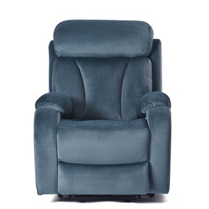 Sillón Reclinable Eléctrico de Terciopelo Azul Marino con Control Remoto, Fácil de Montar, Sillón Reclinable Eléctrico Clásico para Cine <span class=keywords><strong>en</strong></span> <span class=keywords><strong>Casa</strong></span> y Dormitorio - Product Image 4
