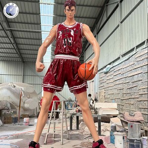 Tùy chỉnh sợi thủy tinh nhựa điêu khắc dunker phim hoạt hình hình ảnh 3D nghệ thuật thiết kế nghệ thuật - Product Image 1