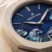 Montre en quartz ultra-fine en biocéramique minimaliste pour homme, étanche et avec logo personnalisé - Montres vintage pour homme pour un usage quotidien