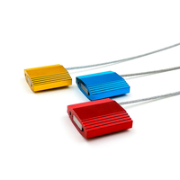Precinto de seguridad numerado antimanipulación de alta resistencia con cable de múltiples hilos, certificado ISO9001 para contenedores de envío y camiones