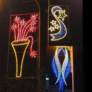 Özelleştirilmiş sokak sizin için noel dekorasyon açık noel motifi ışıkları kutup monte dekorasyon