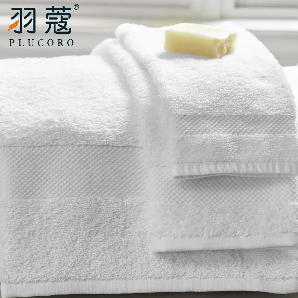 5 Star Hotel Towel 100 Cotton White Face Bath Hand Towel 100% Cotton In Stock