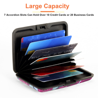 Porte-cartes RFID en aluminium à motif personnalisé, style mode, prix entrepôt, pour cartes de crédit, professionnelles, VIP et d'identité, avec accès facile