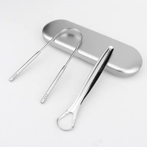 Raspador de Lengua de Acero Inoxidable con Logotipo Personalizado, Producto Multiusos para la Higiene Bucal para Adultos, Limpiador de Lengua Metálico Personalizado - Product Image 1