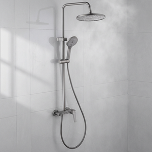 Set Doccia in Ottone con Soffione a Pioggia e Doccetta a Mano, Sistema Doccia a Parete per Ristrutturazione Bagno Appartamento - Product Image 5