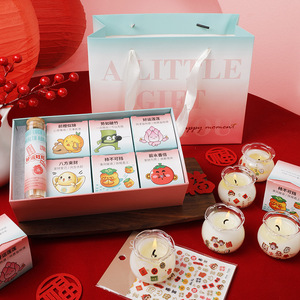 Coffret cadeau parfumé créatif pour le Nouvel An, avec un design d'ambiance haut de gamme, boîte cadeau en cire et bougie parfumée artisanale - Product Image 4
