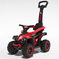 Voiture tout-terrain à pousser pour enfants, en plastique, avec pare-soleil amovible, anti-retournement et pivotante, pour sports de plein air