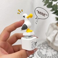 Porte-clés sonore rechargeable Seagull MINE avec son réel, lumière LED, cadeau amusant, bouton vocal à pression, jouet sensoriel lumineux pour enfants et adultes