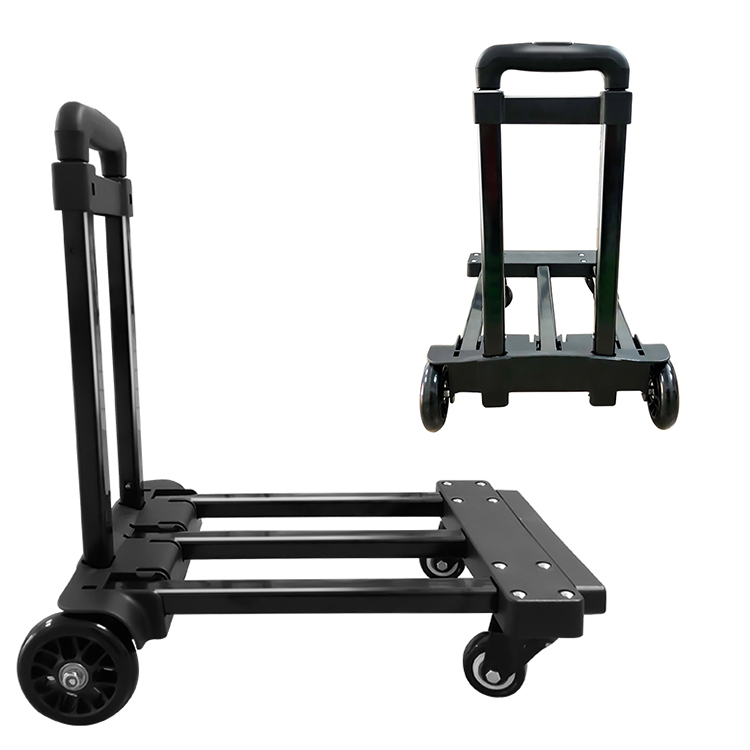 Black Blue Plastic Foldable Four Wheel