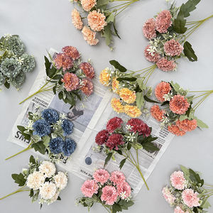 A buon mercato all'ingrosso 5 teste simulato garofano fiori <span class=keywords><strong>Nora</strong></span> garofano fiori artificiali decorativi - Product Image 4
