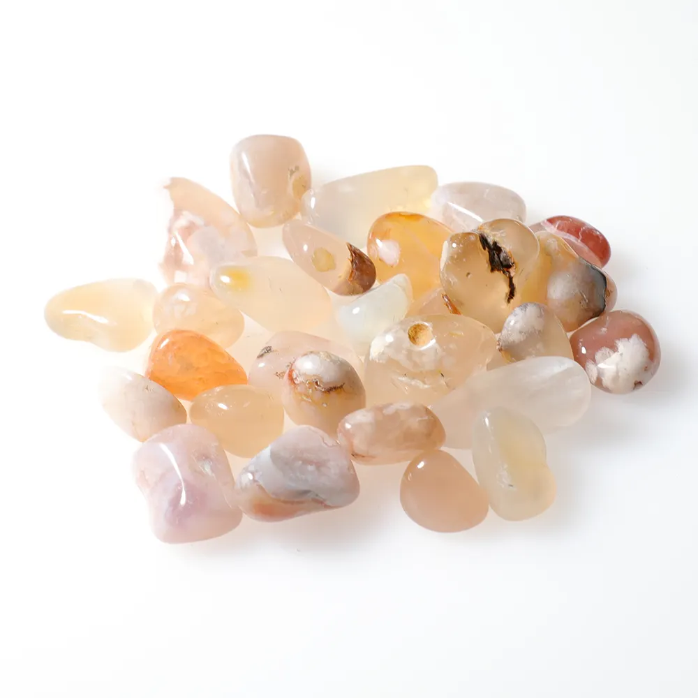 Grateful Healing Crystal Radiant Light Pink Cherry Blossom Agate For Promoting Enthusiasm
