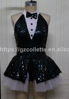 Filles Western Style Ballet Robe Enfant Performance Danse Porter avec Tutu Scène Costume Justaucorps Ballet Sequin Tutu Robe