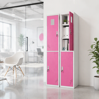 Casier en acier à 2 portes de couleur personnalisée pour vestiaire scolaire, casier à vêtements en métal, armoire de rangement professionnelle pour salle de sport