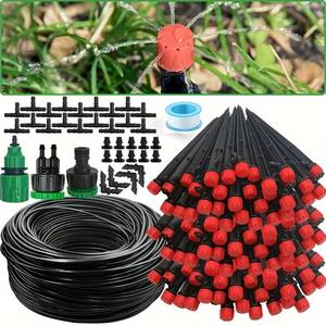 Kit de Riego por Goteo Automático, Tubería de 1/2 Pulgada, Cabezal de Goteo con Flujo Ajustable, Sistema de Riego Eficiente para Jardín - Product Image 1