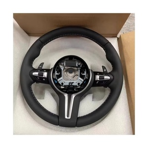 Volante in Pelle Personalizzato <span class=keywords><strong>M</strong></span> per BMW Serie 3, Serie 5, F10, F30, F31, F32, <span class=keywords><strong>F20</strong></span>, M3, M4, M5, Serie F, Accessori Auto - Product Image 1