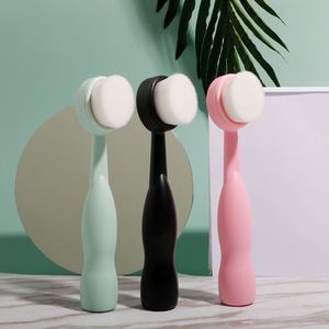 Small Manual Face Wash Brush Nylon Beauty Cleansing Tool for Eye Shadow and Lip Balm Application - Product Image 2