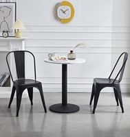 Chaise Tolix de jardin industrielle vintage empilable pour ferme, mobilier d'extérieur, fer, métal, restaurant, café, bistro