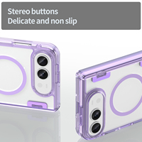 Coque de téléphone transparente en TPU PC avec protection magnétique puissante, anti-chute, compatible chargeur sans fil, pliable, pour iPhone Duo