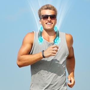 Yên Tĩnh 3-Tốc Độ <span class=keywords><strong>USB</strong></span> Xách Tay Cooler LED Hiển Thị Cổ <span class=keywords><strong>Fan</strong></span> Đối với Văn Phòng Nghiên Cứu Xe RV Du Lịch Dễ Dàng Cài Đặt Du Lịch Sẵn Sàng Vòng Cổ - Product Image 2