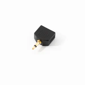 3.5Mm Audio Adapter Jack Connector Accessoires Dc Output Type Abs Materiaal Mono Plug Naar Dual Female Socket