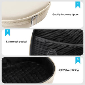 Étui rigide pour Apple AirPods Max, étui de transport protecteur avec housses en silicone pour les coussinets d'oreille, coque en EVA antichoc - Product Image 2