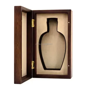 Luxe Custom Houten Wijn Whiskey Glas Verpakking Wijn Opslag Case