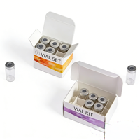 Etiqueta Rectangular Profesional Impresa en Flexografía, Papel Brillante Resistente a la Decoloración, Vial de Péptidos de 2 ml