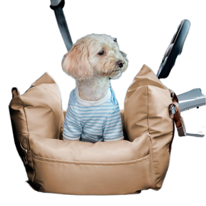 Transportín de Viaje para Mascotas Rectangular de Nailon Personalizado de Lujo, Asiento Elevador para Perros Impermeable para Automóvil, Cama con Cojín Suave y Seguro - Product Image 1