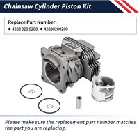 Kit Piston Silinder Gergaji Mesin 1145 020 1200 untuk Gergaji Mesin Stihl MS201 MS201T MS201C MS201TC MS201Z Pengganti 1145-020-1200