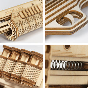 ของเล่นประกอบเอง Robotime Rokr รุ่น LQ501 ปืน Terminator <span class=keywords><strong>M870</strong></span> ของขวัญงานฝีมือ 3 มิติ ทำจากไม้ - Product Image 4