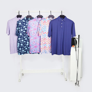 Diseño de logotipo personalizado Polo de golf de bambú y cáñamo de rendimiento antiarrugas de alta calidad para hombres - Product Image 1