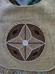 Sac fourre-tout bohème en jute avec broderie, motif géométrique, bandoulière à franges, sac à main décontracté pour femme, usage quotidien, fait main, tendance - Product Image 6