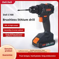 Mini perceuse sans fil 20V sans balais 50N.m Tournevis électrique sans clé 20+1 réglages de couple Grade industriel Réversible C100