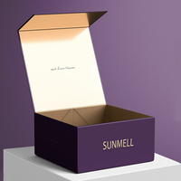 Boîte-cadeau magnétique pliante en papier d'emballage de lingerie de sous-vêtements personnalisés de luxe élégants avec gaufrage mat et revêtement UV