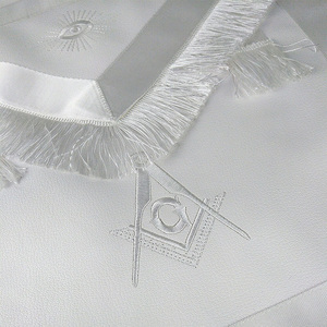Bán Buôn Tay Thêu Logo Masonic Da Trắng Tạp Dề - Product Image 4