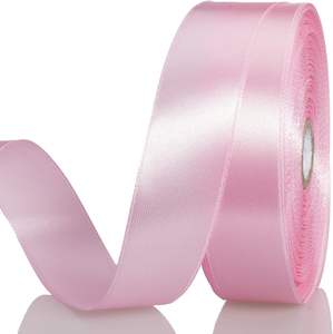 Cinta de Raso de 100 Yardas en Rollo, Cinta Rosa de Poliéster Reciclado - Product Image 1