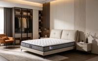 Matelas à ressorts ensachés Euro Top, doux et confortable, orthopédique, pour un sommeil réparateur, enroulable pour le transport, idéal pour les appartements.