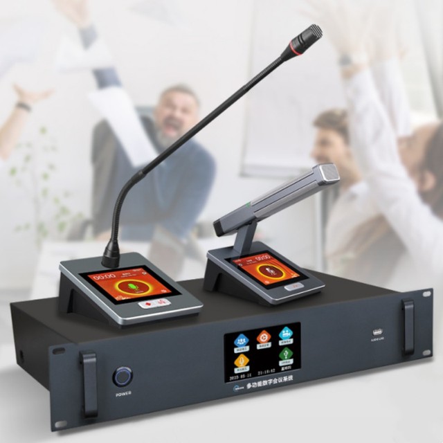 OEM Touchscreen Meeting Room System Multi Mics Hand in Hand Wired Conference Microphone System
