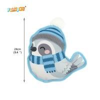 Famipet Fabricant Vente en gros personnalisée Nouveau thème hivernal Design animal mignon Jouet en peluche doux et froissé pour animaux de compagnie Ensemble de jouets couineurs pour chiens
