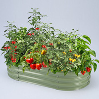 Jardinières de jardin ovales modulaires au design moderne, kit de pots de fleurs artificielles pour la maison et l'extérieur