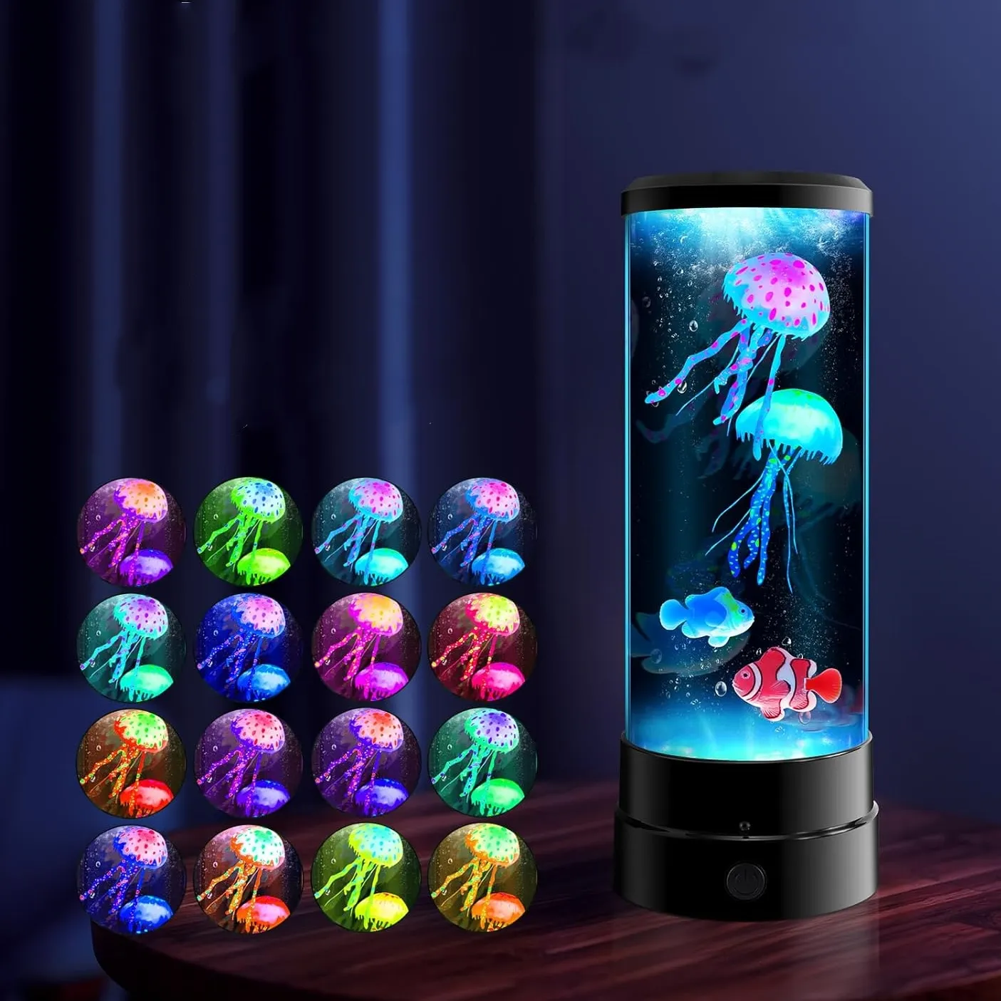 New Trend Electric Jellyfish Tank Table Lamp LED Fantasy Jellyfish Lava Lamp Mood Light Color Changing Aquarium Jellyfish Lamp