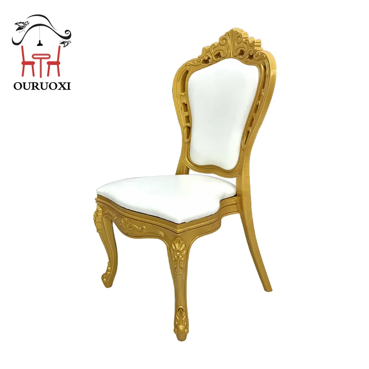 luxury hot sale wedding banquet gold resin ghost louis french event dining chair